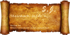 Steinbach Jolán névjegykártya