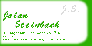 jolan steinbach business card